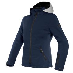 Veste de moto Dainese MAYFAIR D-DRY LADY Noir-Iris Gris