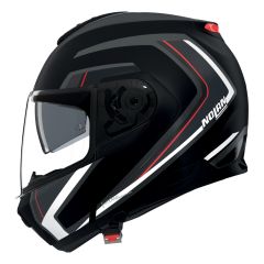 Flip-Up Helmet Nolan N100-6 RADIANTE 357 Nero / Argento / Rosso