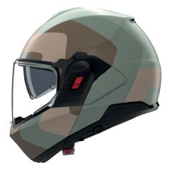 Casque Modulable Nolan N120-1 OMOCROMO 352 Verde grigio / Marrone / Sabbia