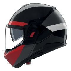 Flip-Up Helmet Nolan N120-1 BLOCCO 357 Nero / Antracite / Rosso / Bianco