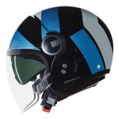 Casque Jet Nolan N21 VISOR TANGENTE 353 Nero / Blu / Argento