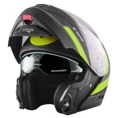 Casque ouvrable NOS NS-8 Gaze Fluor Yellow Matt