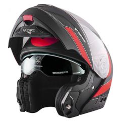 Helmet Flip-Up NOS NS-8 Gaze Red Matt