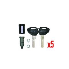 SL105 - Givi Security Lock key set for 5 cases, including bushes
