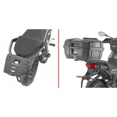 SRA8208 Top case rear attachment Givi MK Aluminum Black MOTO GUZZI Stelvio 1000