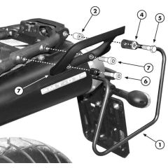T129 - Givi Supports spécifiques sacoches cavalières Yamaha MT-03 600 (06>14)