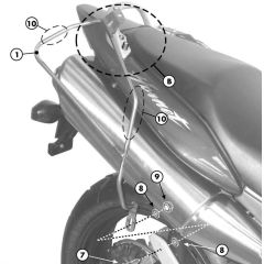 T214 - Givi Supports spécifiques pour sacoches cavalières Honda Hornet 600