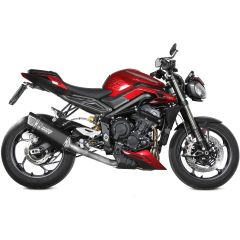 T.026.LR1TB - Full exhaust Mivv SR-1 Black High TRIUMPH STREET TRIPLE 765 R / RS