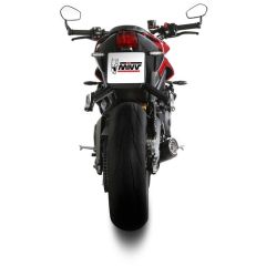 T.027.SC5B - Full exhaust system Mivv X-M5 Black TRIUMPH STREET TRIPLE (23-24)