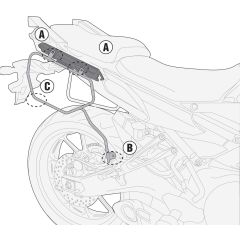TE2122 - Givi Holder for side bags Yamaha MT-09 Tracer (15>17)