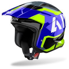 Jet Helmet Airoh TRR II JUPITER Blue/Yellow Gloss