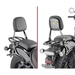 TS1194B - Beifahrer-Rückenlehne Givi mit Gepäckträger Honda CMX 1100 Rebel