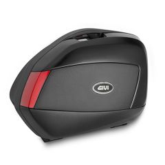 V35N - Par Maletas Laterales Givi V35 Negro Catadriópticos Rojo 35lt