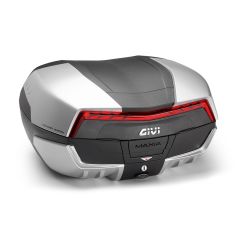 V58N - Motorcycle top case Givi MAXIA 5 MONOKEY® black/aluminium with red reflector