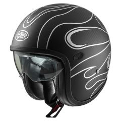 Jet Helmet Premier VINTAGE PLATINUM ED. CARBON FR SILVER CHROMED BM