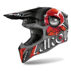 Helmet Off Road Airoh WRAAP Alien Red Matt