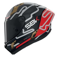 Casque Intégral Nolan X-804 RS U.C. SBK 360 Carbonio / Rosso / Oro