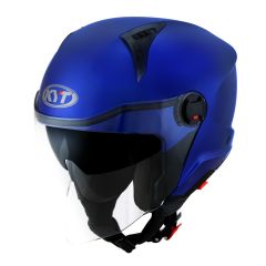 Jet Helmet KYT D-CITY Plain Blue Metal
