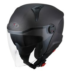 Jet Helmet KYT D-CITY Plain Matt Gun Metal