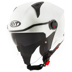 Jet Helmet KYT D-CITY Plain Crystal White Matt