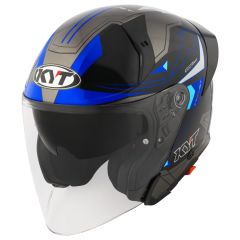 Jet Helmet KYT TTR-JET Led Black/Blue