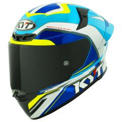 Full-Face Helmet KYT TT-REVO Grand Prix White/Light Blue