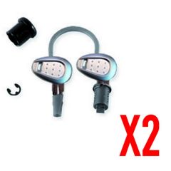 Z227A - Givi Set for 2 key locks with corresponding bush with silver handle 2,5m