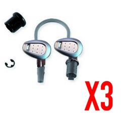 Z228A - Givi Set for 3 key locks with corresponding bush with silver handle
