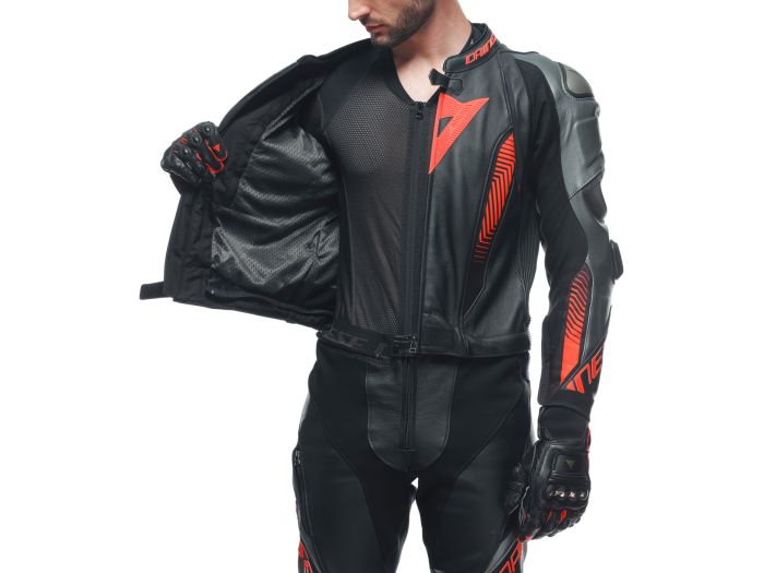 EM MOTO | Dainese LAGUNA SECA 5 2PCS Black/Anthracite/Fluo-Red