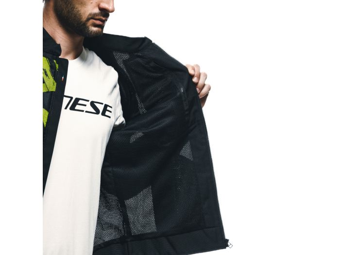 EM MOTO | Dainese - HEROSPHERE AIR TEX Black/Fluo Yellow Tarmac