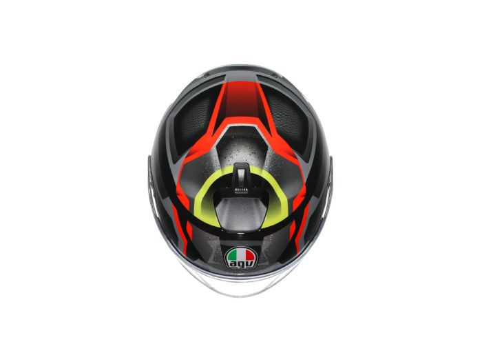agv city fluid chicago jet helmet - Black/Yellow Open Face AGV CASCO JET FLUID E2205