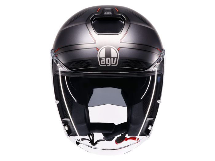EM MOTO | AGV - IRIDES Zagabria Matt Gunmetal/Red