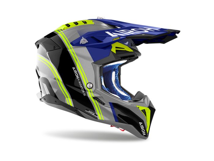 EM MOTO | Off-Road Helmet Airoh AVIATOR 3 HIMA Blue Gloss