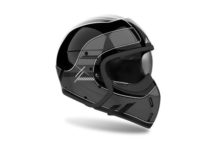 EM MOTO | Off-Road Helmet Airoh J 110 RASTER Dark Grey Gloss