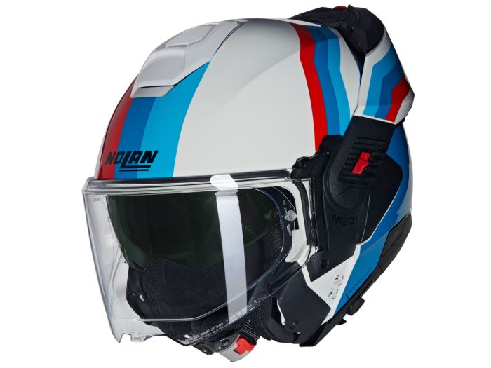 nolan flip-up helmet N100-5 Classic N-COM Lava Grey Matt Helmet Sun Visor (XXS 54) Automotive The ultra Nolan N120 Nolan Flip Up