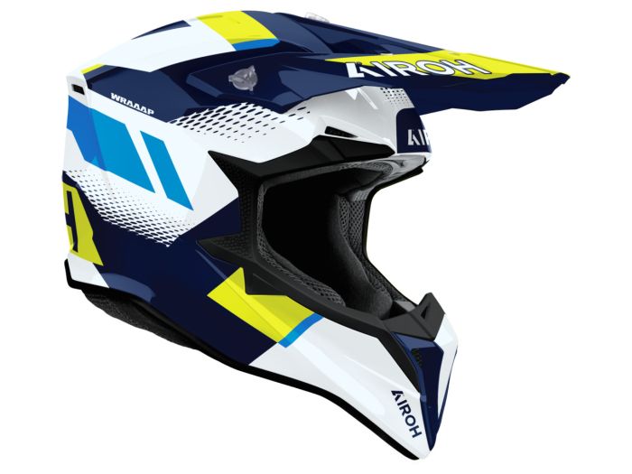 EM MOTO | Airoh - WRAAAP VISION Yellow/Blue Gloss