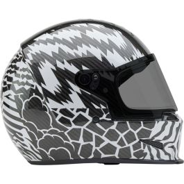 death race motorcycle helmet Bell Eliminator Carbon Ece6 Deathspray Ltd White