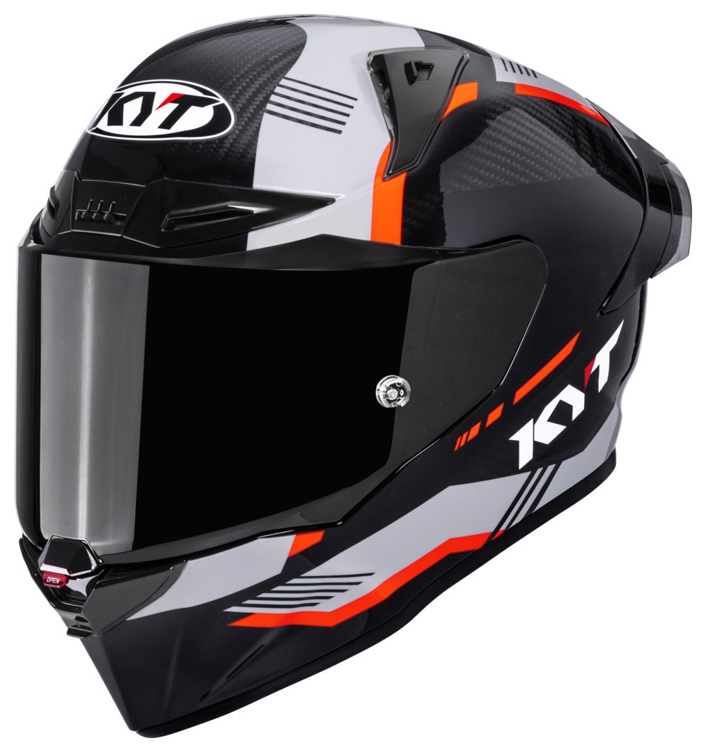 KYT R1R Carbon Zone Orange Full Face Helmet