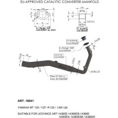 16041 - Auspuffkrümmer LeoVince Katalysiert