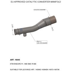 16045 - Exhaust manifold LeoVince Catalysed GAS GAS ES 700 (22-23)