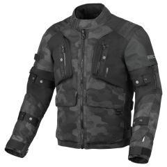 Giacca Moto Uomo Macna Higera Impermeabile Black / Grey