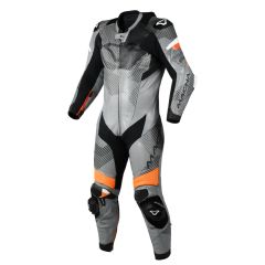 Motorradkombi Leder Mann Macna Ignite 1pc Grey / Black