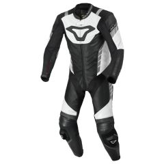 Motorradkombi Leder Mann Macna Varshall 1pc Black / White