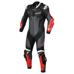 Motorradkombi Leder Mann Macna Chromiq 1pc Black / Red