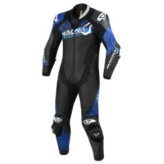 Motorradkombi Leder Mann Macna Blitz 1pc Black / Blue
