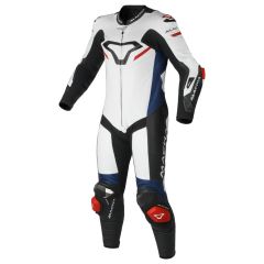 Motorradkombi Leder Mann Macna Mizuro White / Blue