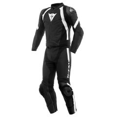Two-piece Suit Leather Man Dainese Avro 4 Black-Matt/Black-Matt/White