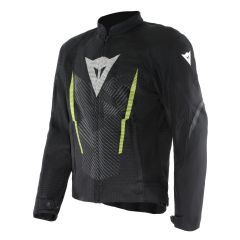 Motorradjacke Stoff Mann Dainese HEROSPHERE AIR TEX Black/White/Yellow-Fluo