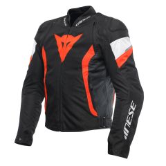 Motorcycle Jacket Fabric Man Dainese Avro 5 Black/Red-Fluo/White