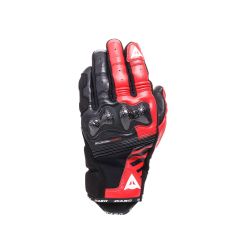 Motorcycle Gloves Leather Man Dainese Reacto Carbon Short Black/Red-Lava